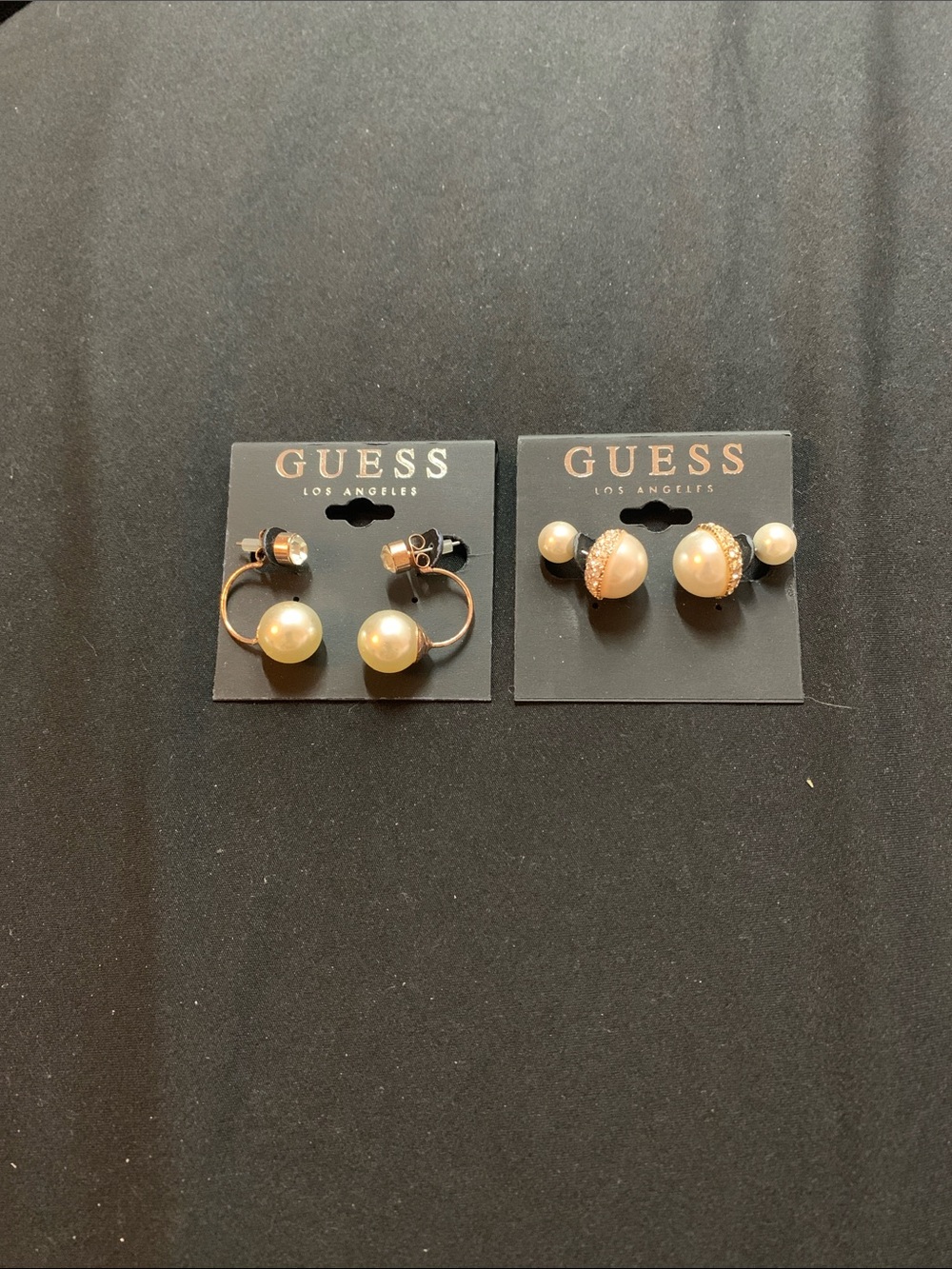 GUESS Gold-Tone Faux Pearl Double-Sided Earrings - Pearl/Rose Gold